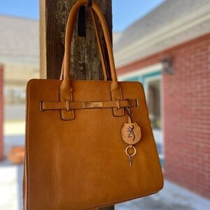 Browning Concealed Carry Purse Premium Holstered Handbag W/Safety Lock🔐(4 keys)